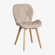 Cadeira Silvi Nordic Design Castanho Trigo & Madeira Natural - Sklum