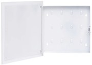 vidaXL Chaveiro com quadro magnético 35x35x4 cm branco