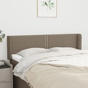 vidaXL Cabeceira cama abas tecido 147x16x78/88 cm cinzento-acastanhado