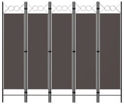 vidaXL Divisória de quarto com 5 painéis 200x180 cm antracite