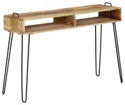 vidaXL Mesa consola em madeira de mangueira maciça 115x35x76 cm