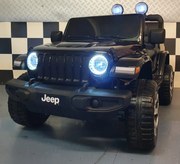 Jeep Wrangler bateria carro infantil 12 volts tracção às 4 rodas controlo remoto preto