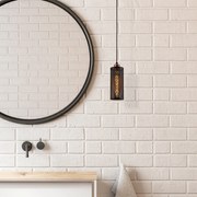 Candeeiro de Teto Amasra – Preto e Bronze – Diâmetro 10 cm, Altura 116