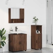 vidaXL Conjunto de Móveis para Banheiro 3 pcs Carvalho Marrom