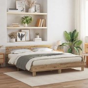 vidaXL Estrado de Cama em Madeira Carvalho Artesanal
