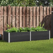vidaXL Canteiro elevado de jardim 250x100x54 cm WPC cinzento