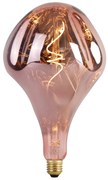 Lâmpada LED regulável E27 A165 rosa 6W 80lm 1800K