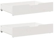 vidaXL Gavetas para cama 2 pcs 85x55x17 cm pinho maciço branco