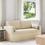 vidaXL Sofá Creme 158 x 78 x 80 cm tecido