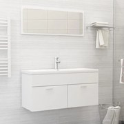 vidaXL Conjunto de móveis de casa de banho contraplacado branco