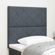 vidaXL Cabeceira em Veludo Cinza Escuro de 90cm com Design de Blocos de Diamante