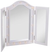 HOMCOM Espelho Maquilhagem Luz LED Dobrável Triplo Mesa Presente Original Mulher 73x53,5x4,5cm Funcional Elegante | Aosom Portugal