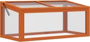 Outsunny Cama fria em madeira e policarbonato Estufa 90 x 46 x 40 cm Caixa de cultivo resistente às intempéries para jardim Laranja | Aosom Portugal