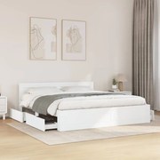 vidaXL Estrutura de cama c/ cabeceira sem colchão 200x200 cm branco
