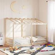 vidaXL Cama infantil com telhado 100x200 cm madeira de pinho maciça