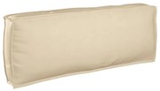 Almofada de Palete para Encosto Bege 120x40x12 cm - Tecido Oxford