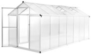 vidaXL Estufa de alumínio 421x190x195 cm 15,6 m³