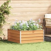 vidaXL Canteiro de jardim elevado Marrom Claro 100 x 100 x 45 cm