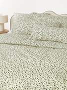 Capa de edredão em algodão lavado com padrão floral Nolana