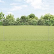 Cerca de Arame Soldado com 44 Postes U Prateado 1,5x50 m Aço