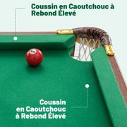 Mini mesa de pebolim de 37 polegadas com marcador de pontuação e pernas removíveis