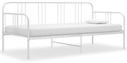 Sofá-cama 90x200 cm metal branco