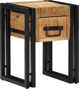 vidaXL Mesa de apoio 30 x 30 x 40 cm Madeira de manga maciça