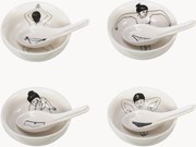Taças para petiscos com colheres Undressed, conjunto de 4