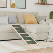 vidaXL Rampa para cães 120x30 cm madeira de abeto maciça cinzento
