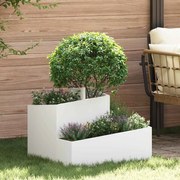 vidaXL Vaso de Plástico Branco Plástico Médio Inserções Decorativas