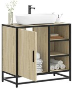 vidaXL Armário para pia de banheiro Carvalho Sonoma 65x33x60 cm Madeira projetada