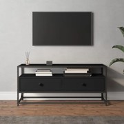 Móvel de TV 100x35x45 cm derivados de madeira preto