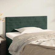 Cabeceira de cama veludo 90x5x78/88 cm verde-escuro