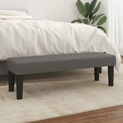 vidaXL Banco 100x30x30 cm couro artificial cinzento