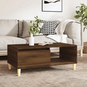 vidaXL Mesa de centro 90x50x36,5cm derivados madeira carvalho castanho