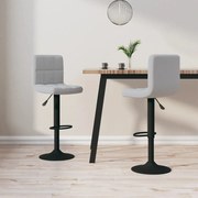 vidaXL Bancos de bar 2 pcs veludo cinzento-claro