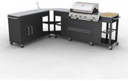 vidaXL Grelhador/barbecue a gás 4+1 queimadores