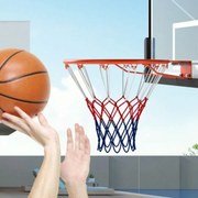 Aro de basquetebol de 45 cm de alta resistência para montagem na parede com mola dupla e rede Laranja