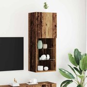 Estante para TV vidaXL com Luzes LED Madeira Antiga 40,5x30x102 cm