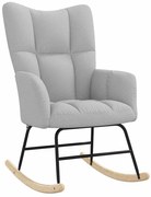 vidaXL Cadeira de baloiço Nuvem Tecido cinzento