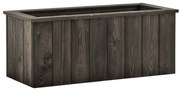 vidaXL Canteiro elevado 74x32x30 cm pinho maciço cinzento-escuro
