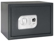vidaXL Cofre Digital Eletrónico com Fechadura por Impressão Digital 25x35x25 cm Aço