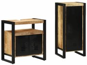 vidaXL Conjunto de Móveis para Banheiro 2 pcs Madeira de manga maciça