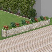 vidaXL Canteiro elevado/cesto gabião 540x50x50 cm ferro galvanizado