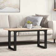 vidaXL Mesa de centro estrutura em O 100x50x45cm pinho e aço