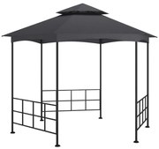 Gazebo com paredes laterais 3,1x2,7 m antracite