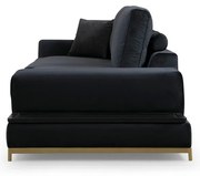Sofá de 4 Lugares Line – Preto e Dourado – 320 x 102 x 84 cm