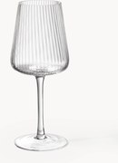Copos de vinho branco artesanais com padrão em relevo Cami, conjunto de 4
