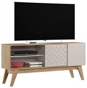 Móvel TV PREMIUM, cedro e casca de ovo, 150 cms.