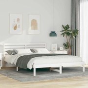 vidaXL Estrutura da Cama com cabeceira Branco 160 x 210 cm